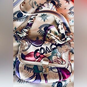 Coach Layla Poppy Metallic Hobo Crossbody